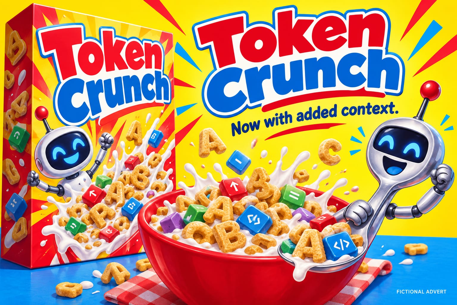 Token Crunch. Now with added context. AI-generated fictional advert.